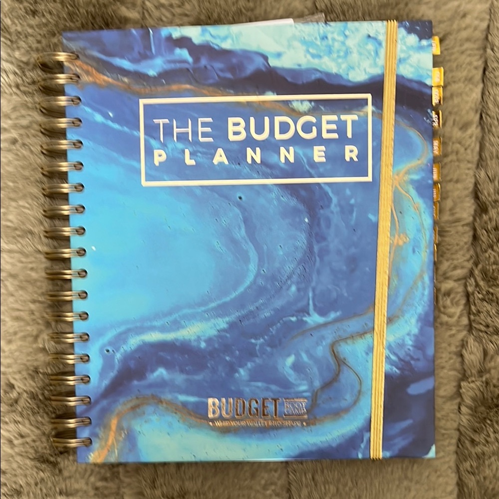 Blue Budget Planner with Gold Accents